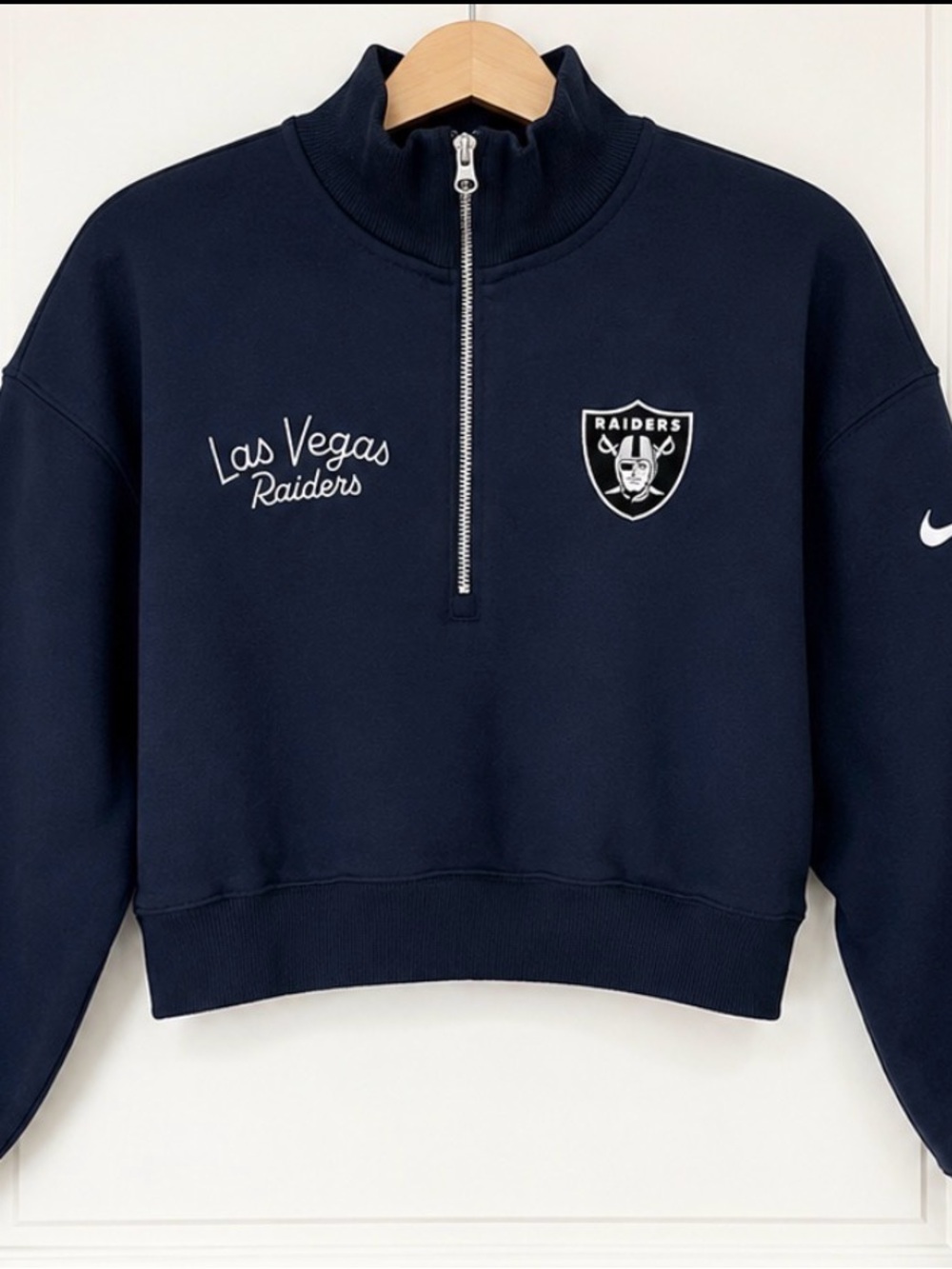 NWT Nike Las Vegas Raiders Women’s Oversized Quarter-Zip Pullover | Small